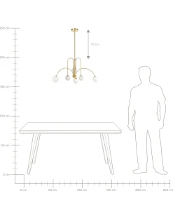Beliani Riippuvalaisin 6 Polttimoa Rauta Kulta Forbes Hot