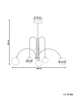 Beliani Riippuvalaisin 6 Polttimoa Rauta Kulta Forbes Hot