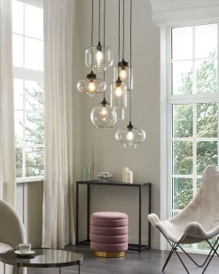 Beliani Riippuvalaisin 6 Polttimoa Lasi Kirkas Bemboka New