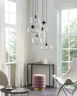 Beliani Riippuvalaisin 6 Polttimoa Lasi Kirkas Bemboka New