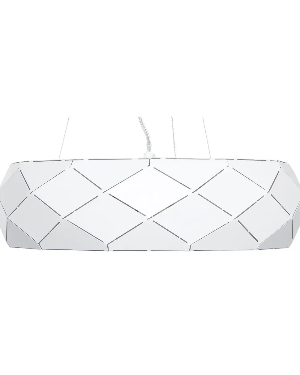 Beliani Riippuvalaisin 3 Polttimoa Metalli Valkoinen Cesano New