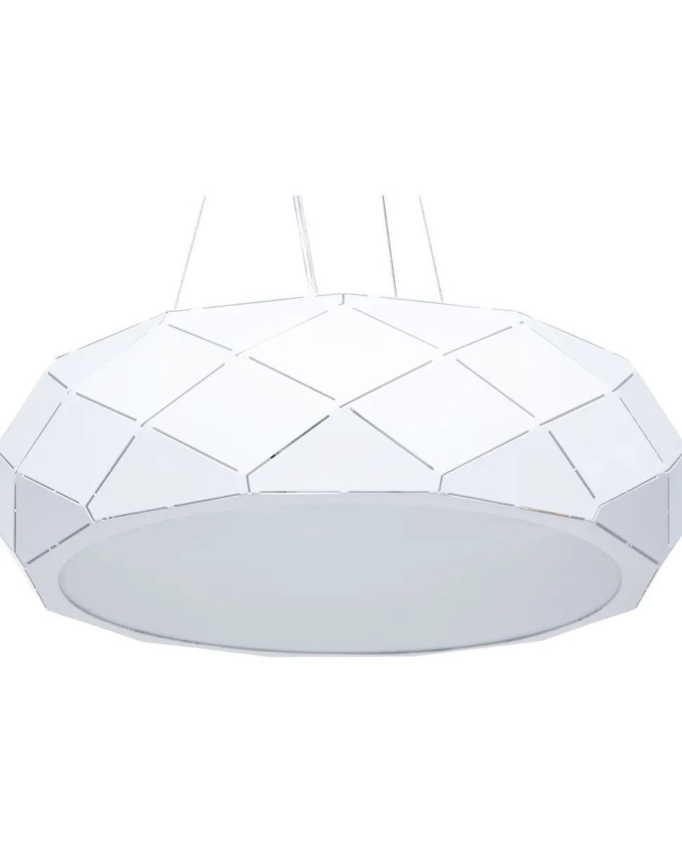 Beliani Riippuvalaisin 3 Polttimoa Metalli Valkoinen Cesano New