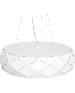 Beliani Riippuvalaisin 3 Polttimoa Metalli Valkoinen Cesano New