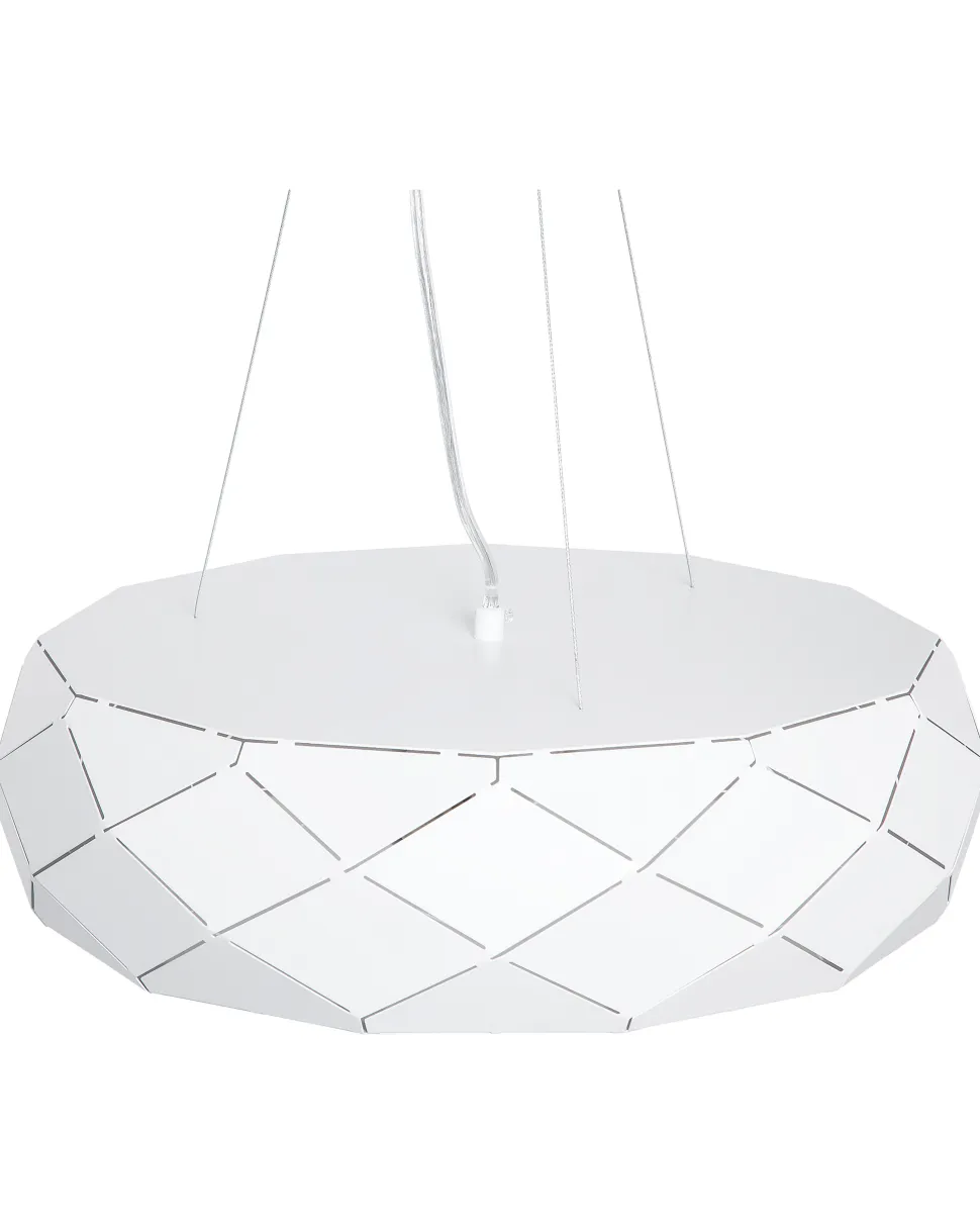 Beliani Riippuvalaisin 3 Polttimoa Metalli Valkoinen Cesano New