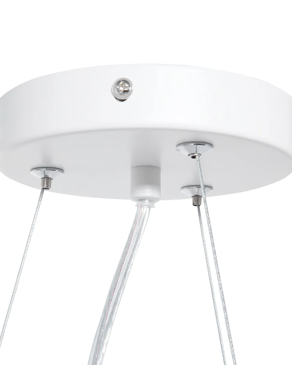 Beliani Riippuvalaisin 3 Polttimoa Metalli Valkoinen Cesano New