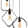 Beliani Riippuvalaisin 3 Polttimoa Metalli Musta Vomano Fashion