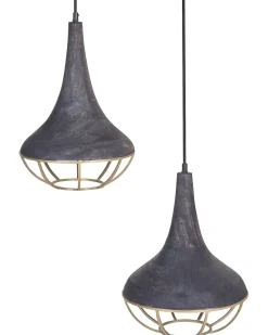 Beliani Riippuvalaisin 2 Polttimoa Mangopuu Musta/Messinki Bagmati Cheap