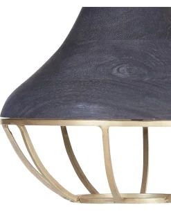 Beliani Riippuvalaisin 2 Polttimoa Mangopuu Musta/Messinki Bagmati Cheap