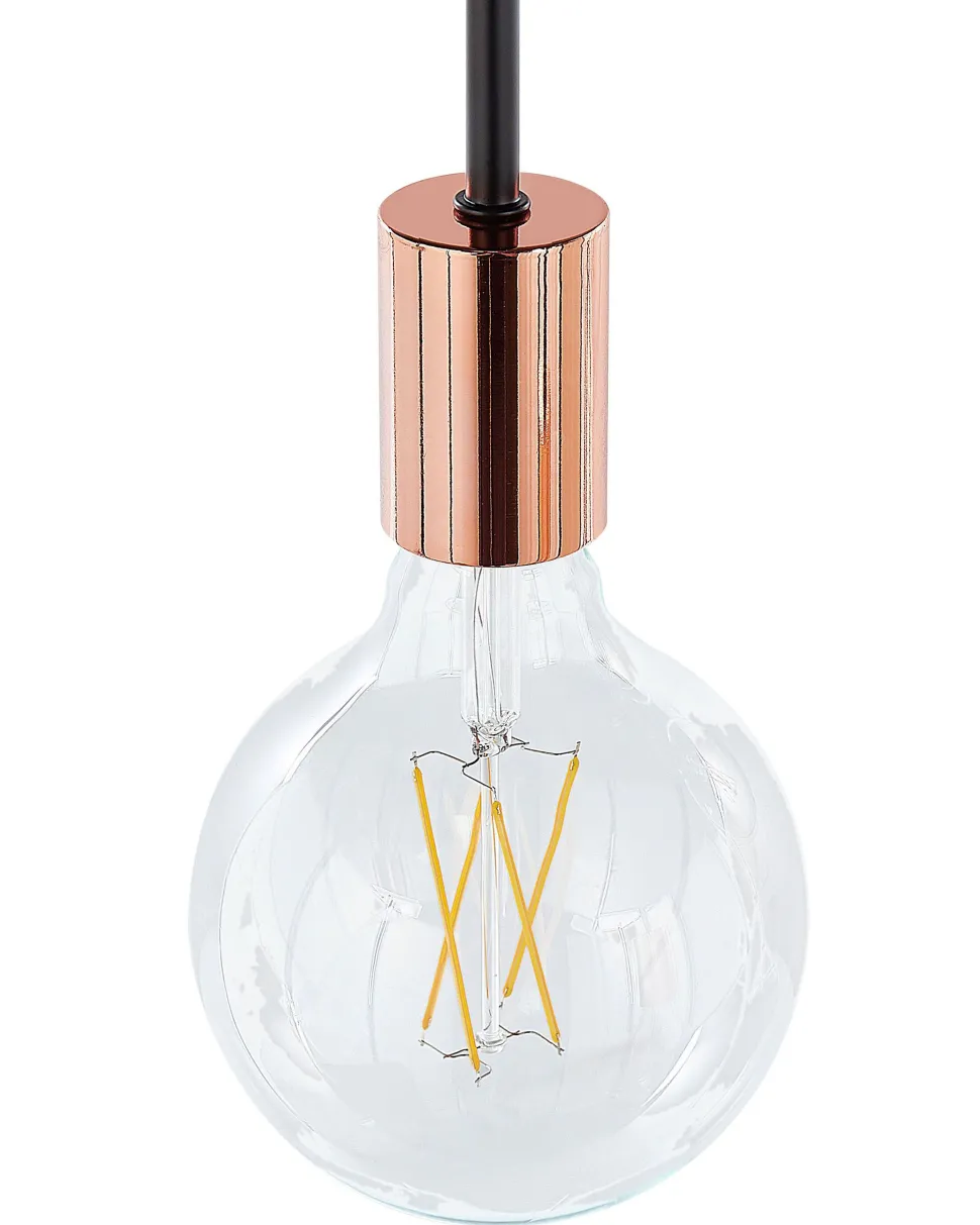 Beliani Riippuvalaisin 3 Polttimoa Metalli Musta Bogna Hot