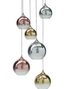 Beliani Riippuvalaisin 6 Polttimoa Lasi Monivarinen Tooma Shop