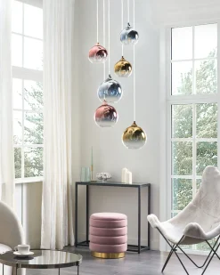 Beliani Riippuvalaisin 6 Polttimoa Lasi Monivarinen Tooma Shop