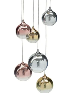 Beliani Riippuvalaisin 6 Polttimoa Lasi Monivarinen Tooma Shop