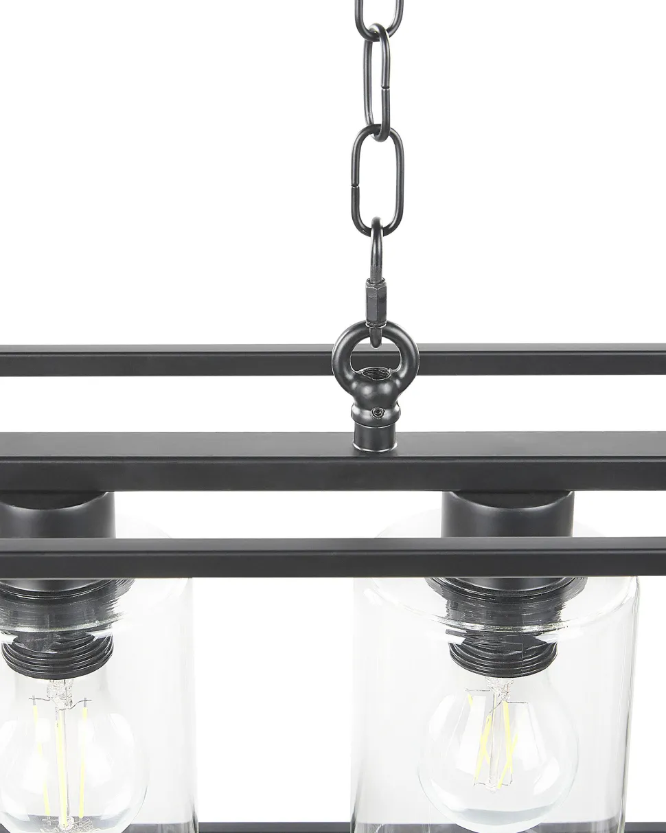 Beliani Riippuvalaisin 3 Polttimoa Rauta Musta Muger Store