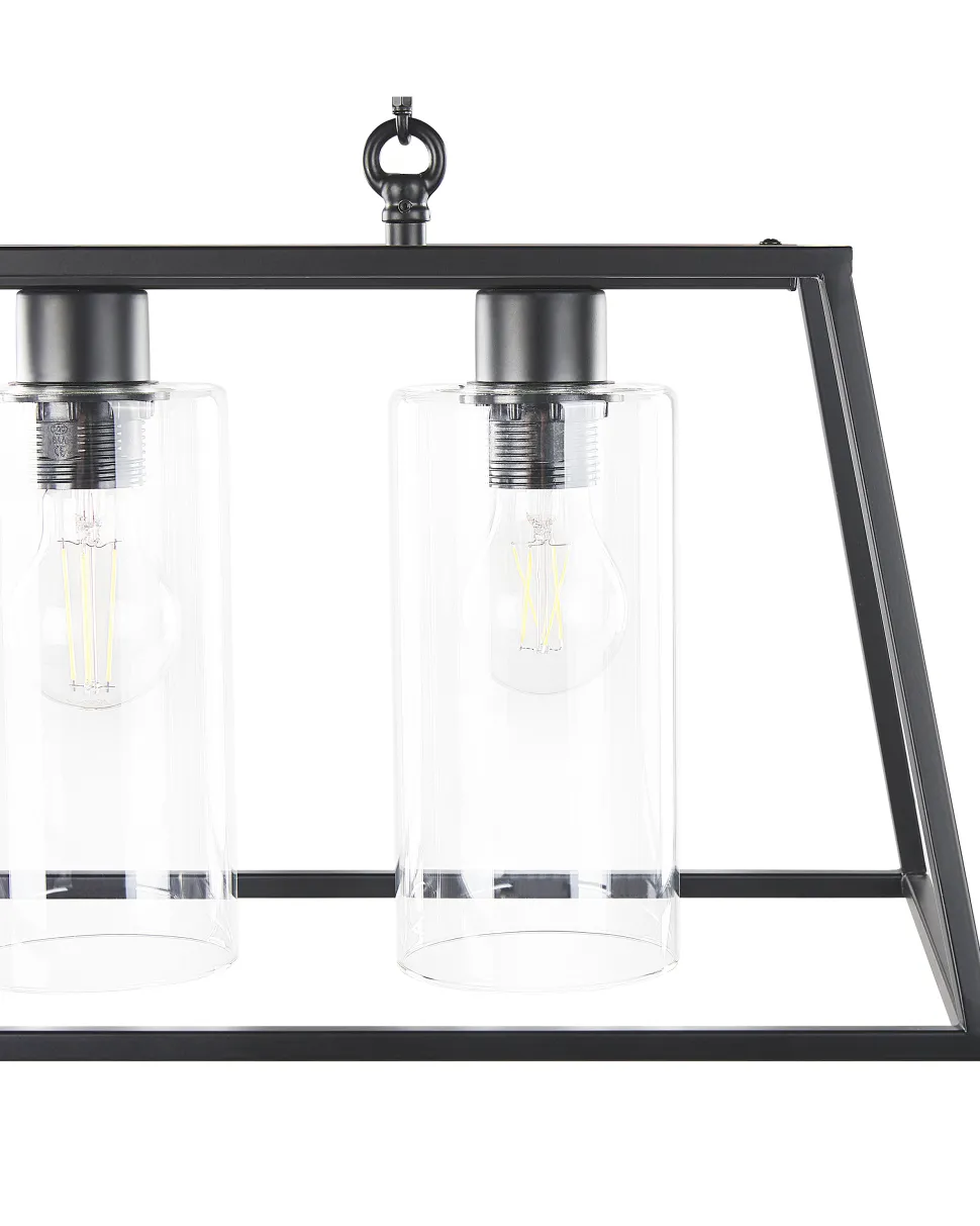 Beliani Riippuvalaisin 3 Polttimoa Rauta Musta Muger Store