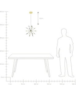 Beliani Riippuvalaisin 18 Polttimoa Rauta Kulta Maguse Sale