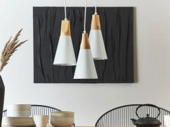 Beliani Riippuvalaisin 3 Polttimoa Alumiini Valkoinen Ticino Cheap