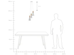 Beliani Riippuvalaisin 3 Polttimoa Alumiini Valkoinen Ticino Cheap