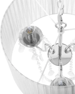 Beliani Riippuvalaisin 3 Polttimoa Valkoinen Evans New