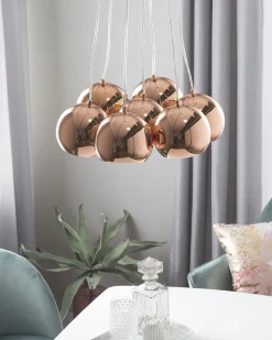 Beliani Riippuvalaisin 7 Polttimoa Metalli Kupari Olza Shop