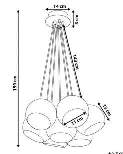 Beliani Riippuvalaisin 7 Polttimoa Metalli Kupari Olza Shop