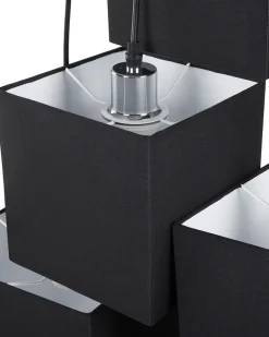 Beliani Riippuvalaisin 5 Polttimoa Kangas Musta Mesta Best Sale