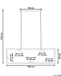 Beliani Riippuvalaisin 5 Polttimoa Rauta Messinki Geehi Discount