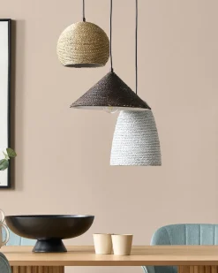 Beliani Riippuvalaisin 3 Polttimoa Olki Monivarinen Endrick Best Sale