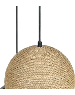 Beliani Riippuvalaisin 3 Polttimoa Olki Monivarinen Endrick Best Sale