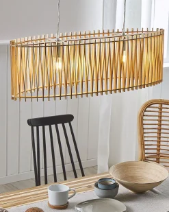 Beliani Riippuvalaisin 2 Polttimoa Vaalea Puu Chari Best Sale