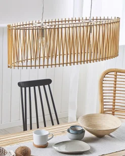 Beliani Riippuvalaisin 2 Polttimoa Vaalea Puu Chari Best Sale