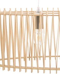 Beliani Riippuvalaisin 2 Polttimoa Vaalea Puu Chari Best Sale