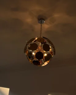 Beliani Riippuvalaisin 4 Polttimoa Ruostumaton Teras Kupari Zambezi Cheap