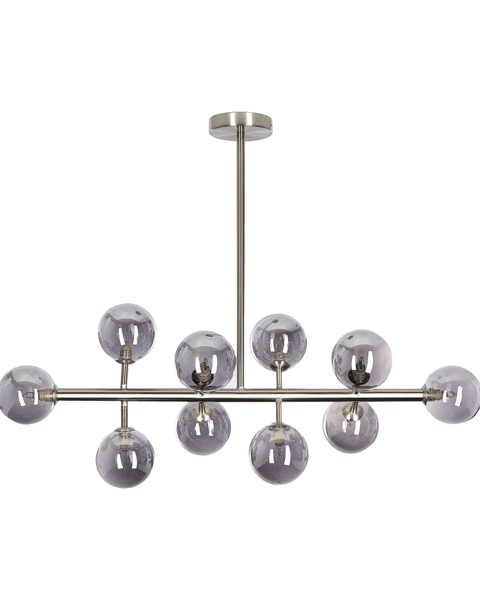 Beliani Riippuvalaisin 10 Polttimoa Teras Hopea Ramis Flash Sale