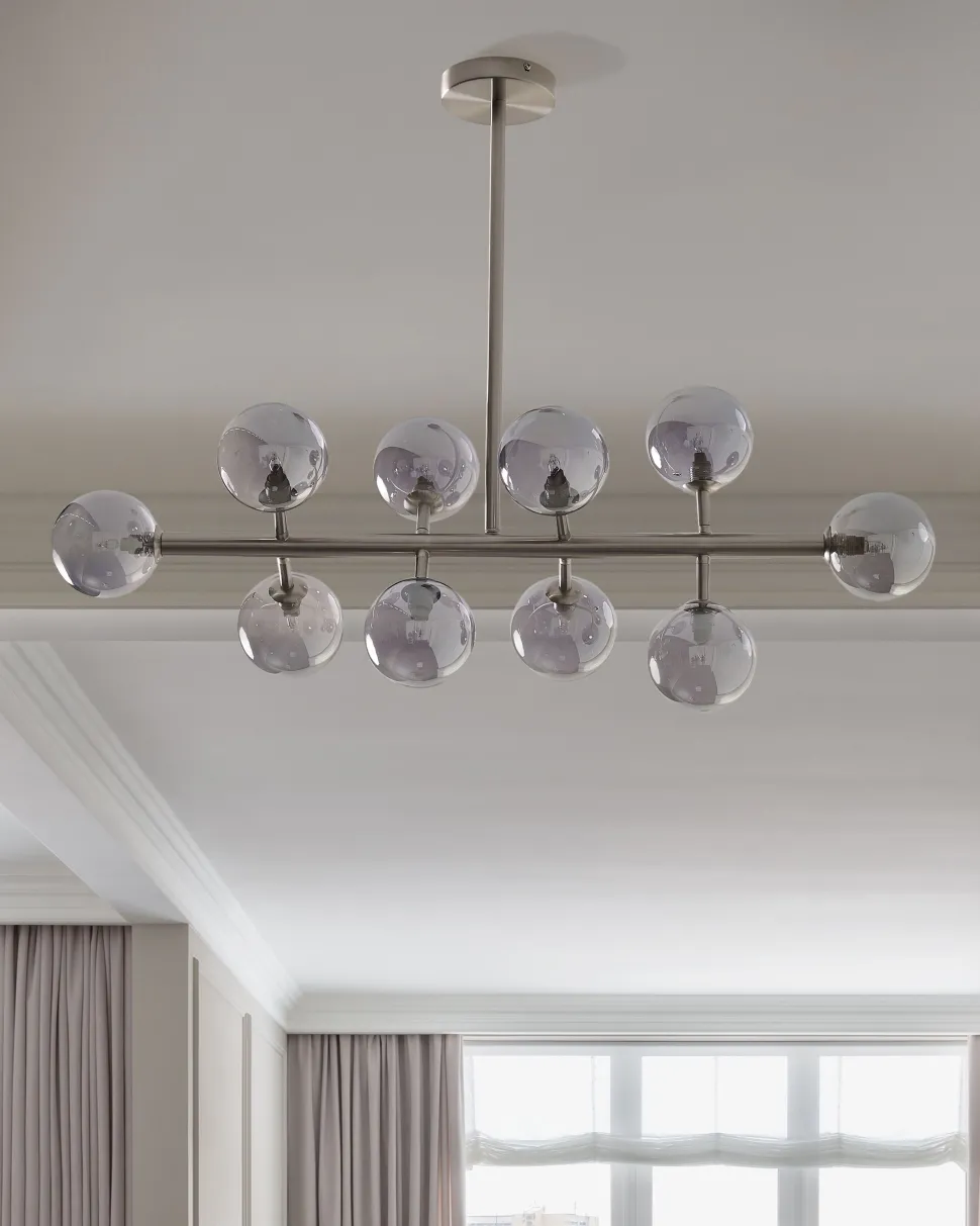 Beliani Riippuvalaisin 10 Polttimoa Teras Hopea Ramis Flash Sale