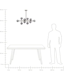 Beliani Riippuvalaisin 10 Polttimoa Teras Hopea Ramis Flash Sale