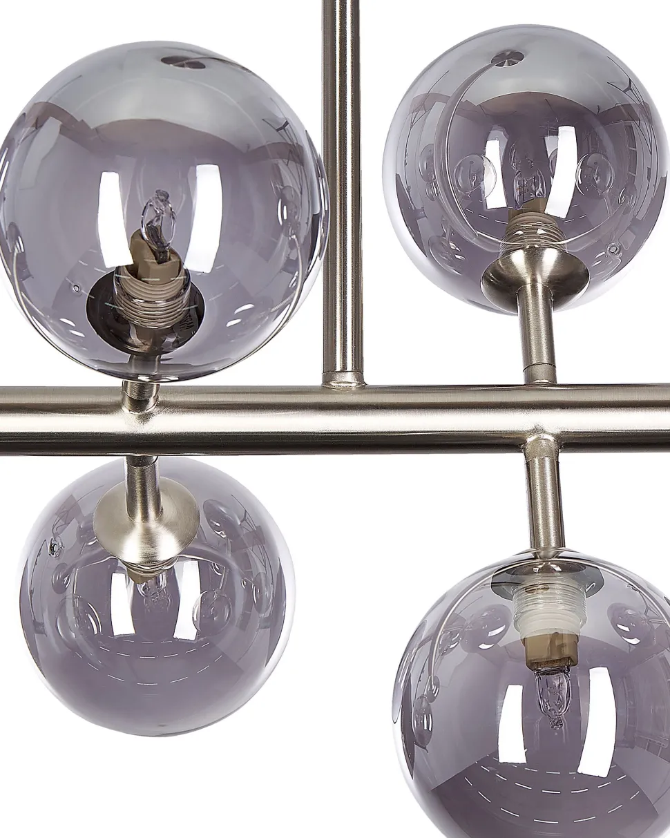 Beliani Riippuvalaisin 10 Polttimoa Teras Hopea Ramis Flash Sale