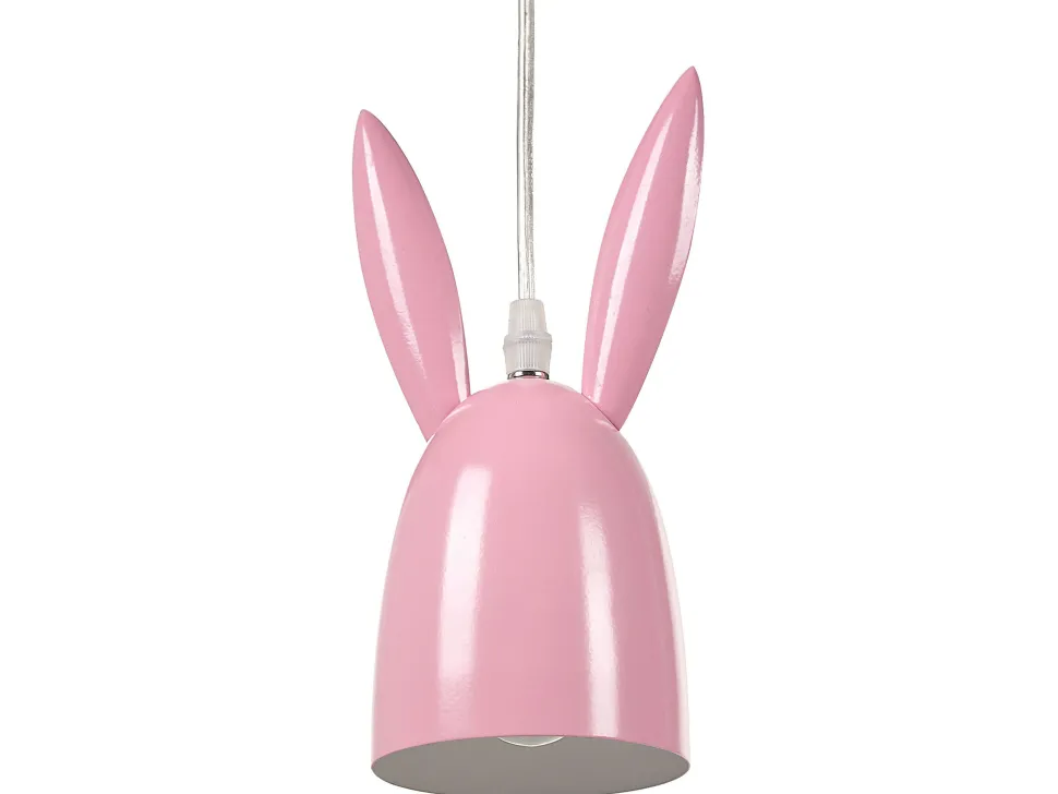 Beliani Riippuvalaisin 3 Polttimoa Rauta Vaaleanpunainen Rabbit Discount