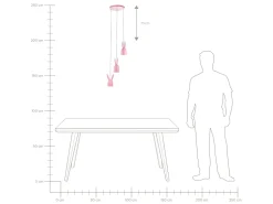 Beliani Riippuvalaisin 3 Polttimoa Rauta Vaaleanpunainen Rabbit Discount