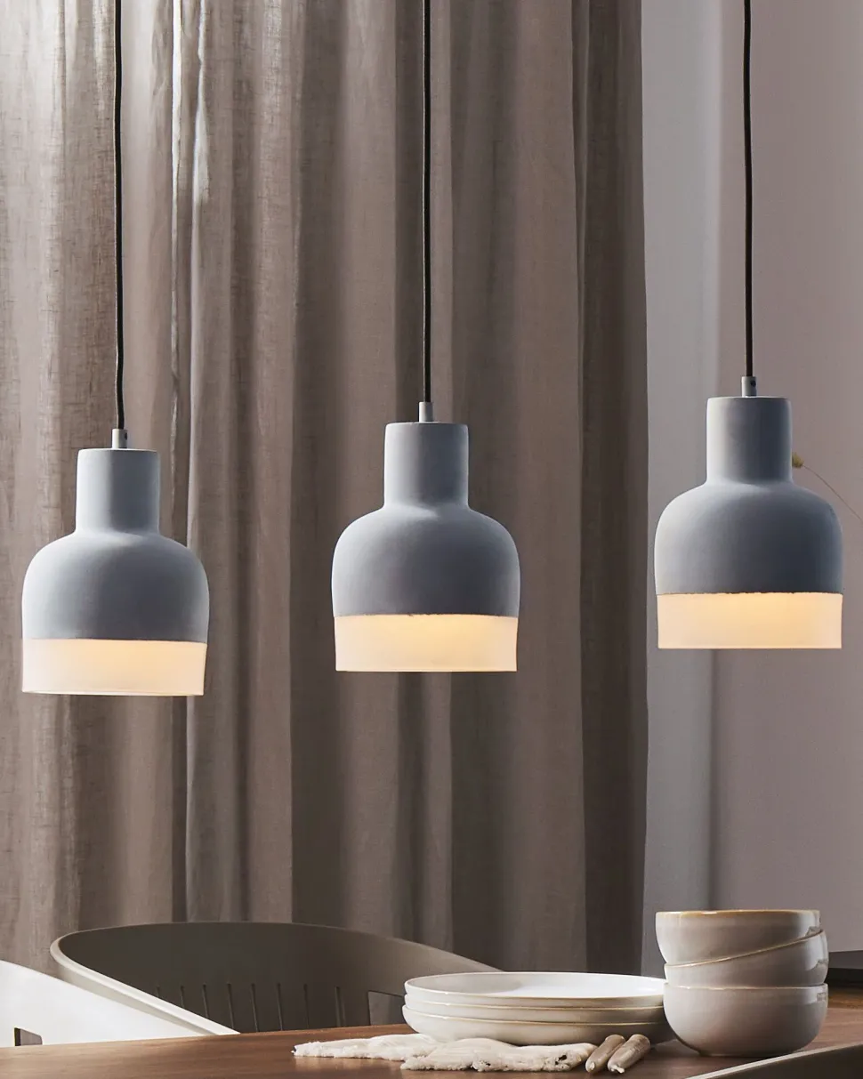 Beliani Riippuvalaisin 3 Polttimoa Betoni Vaaleanharmaa Luni Best Sale