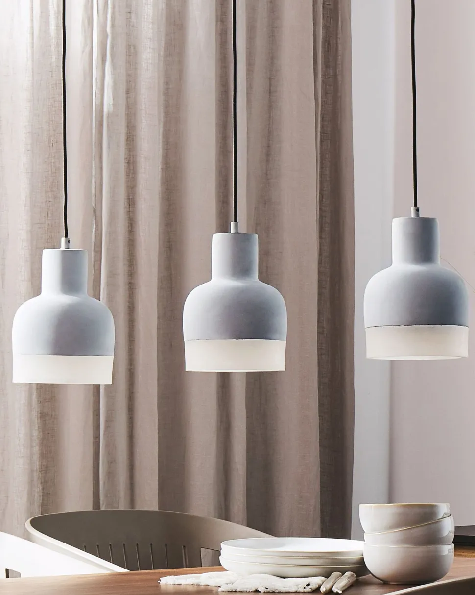 Beliani Riippuvalaisin 3 Polttimoa Betoni Vaaleanharmaa Luni Best Sale