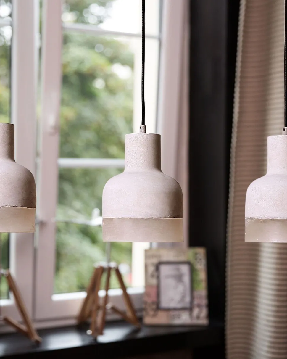 Beliani Riippuvalaisin 3 Polttimoa Betoni Vaaleanharmaa Luni Best Sale