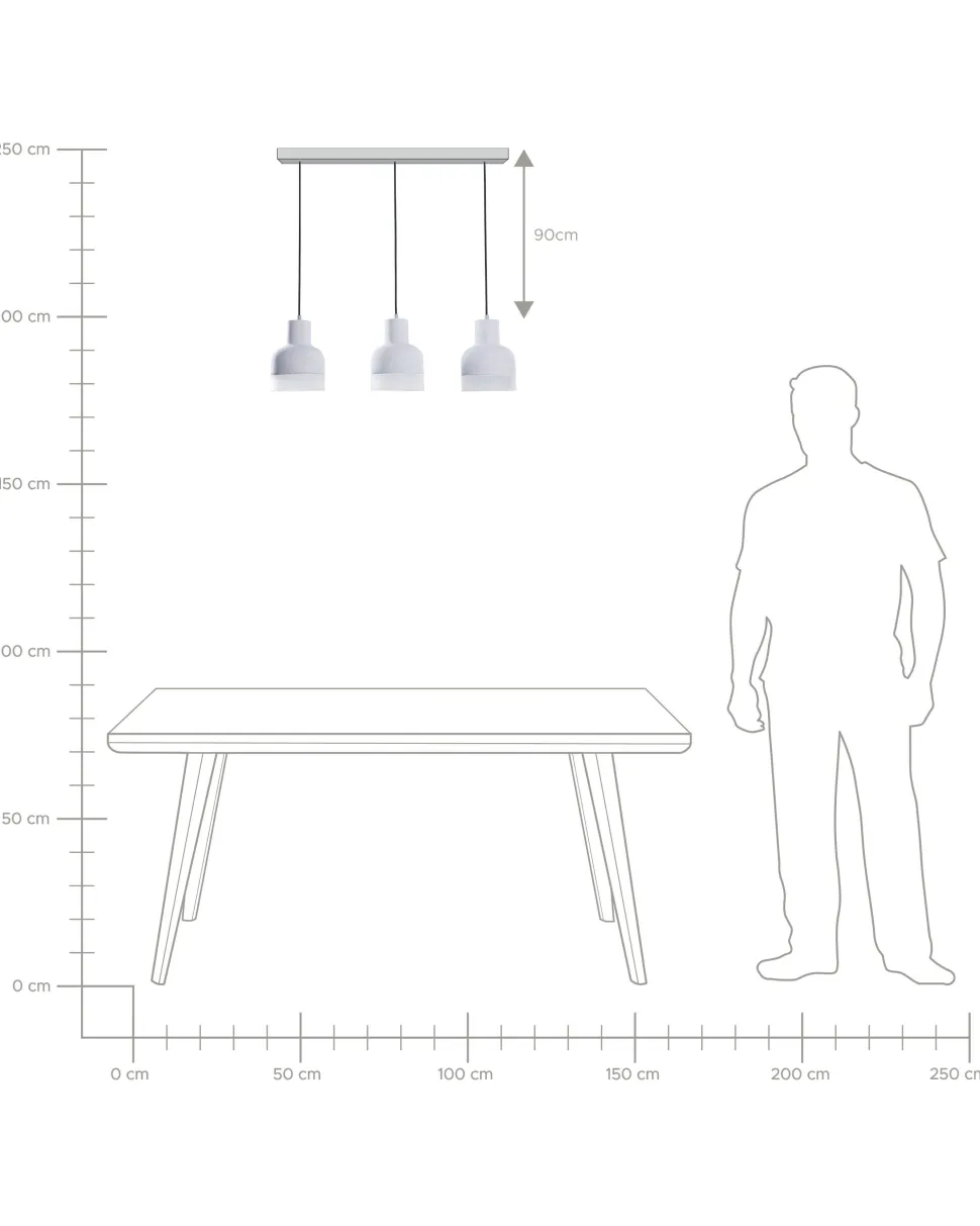 Beliani Riippuvalaisin 3 Polttimoa Betoni Vaaleanharmaa Luni Best Sale