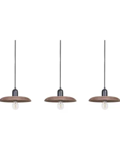 Beliani Riippuvalaisin 3 Polttimoa Mangopuu Tumma Puu Manjeera Hot