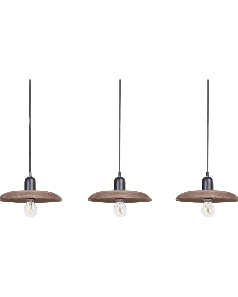 Beliani Riippuvalaisin 3 Polttimoa Mangopuu Tumma Puu Manjeera Hot