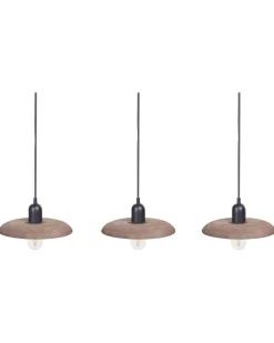 Beliani Riippuvalaisin 3 Polttimoa Mangopuu Tumma Puu Manjeera Hot