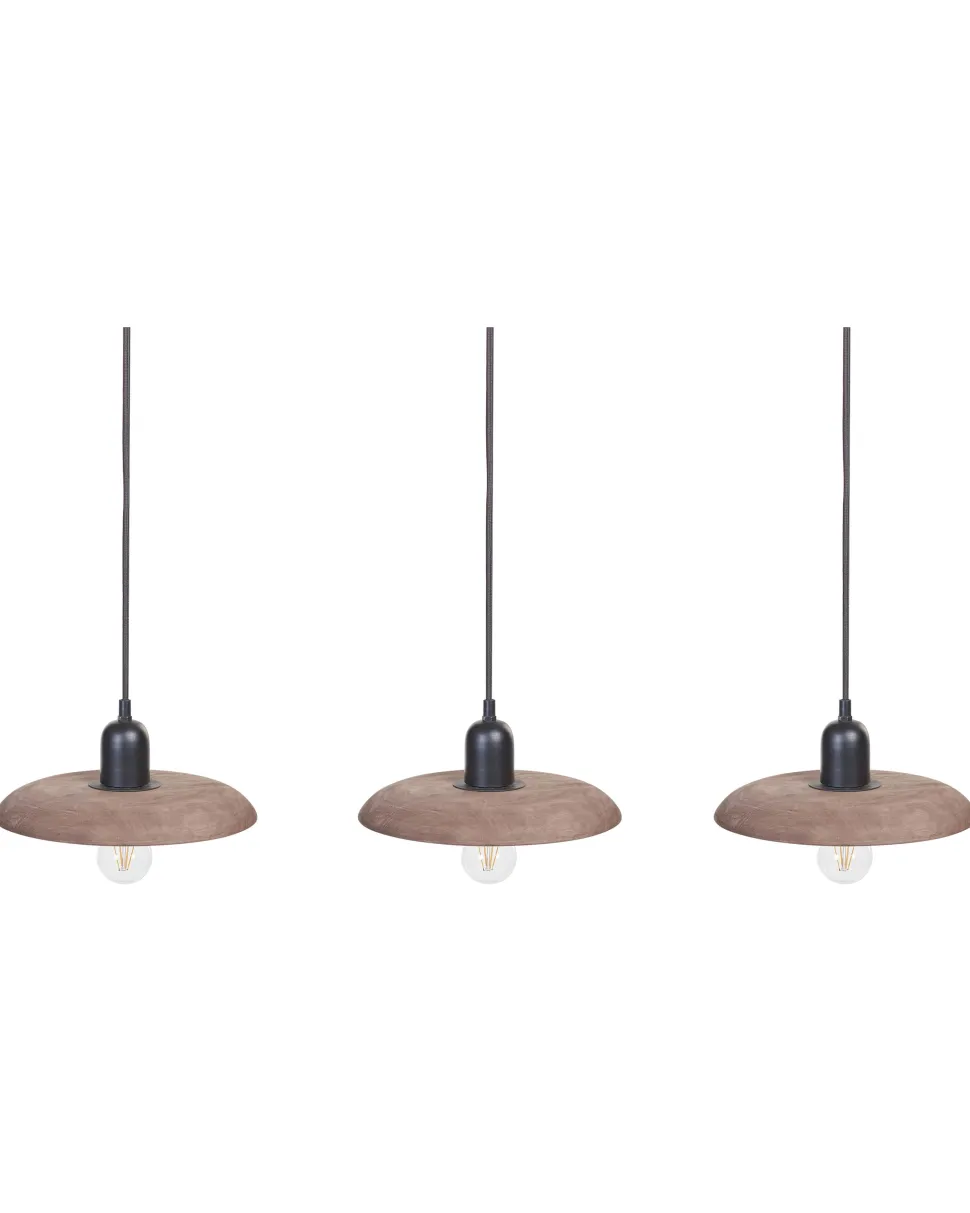 Beliani Riippuvalaisin 3 Polttimoa Mangopuu Tumma Puu Manjeera Hot