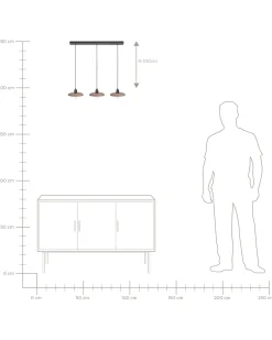 Beliani Riippuvalaisin 3 Polttimoa Mangopuu Tumma Puu Manjeera Hot