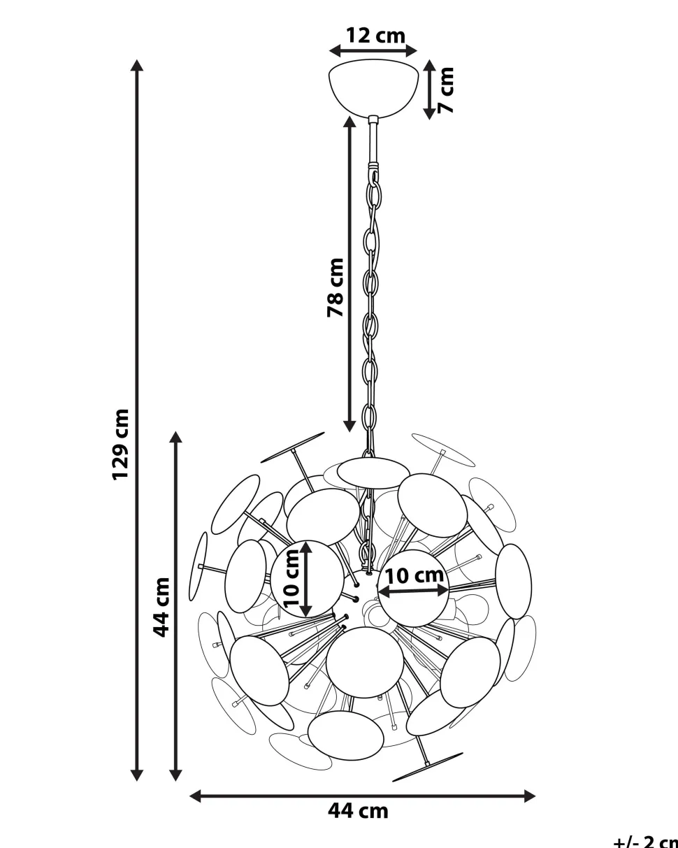 Beliani Riippuvalaisin 4 Polttimoa Metalli Musta/Kulta Maritsa Cheap