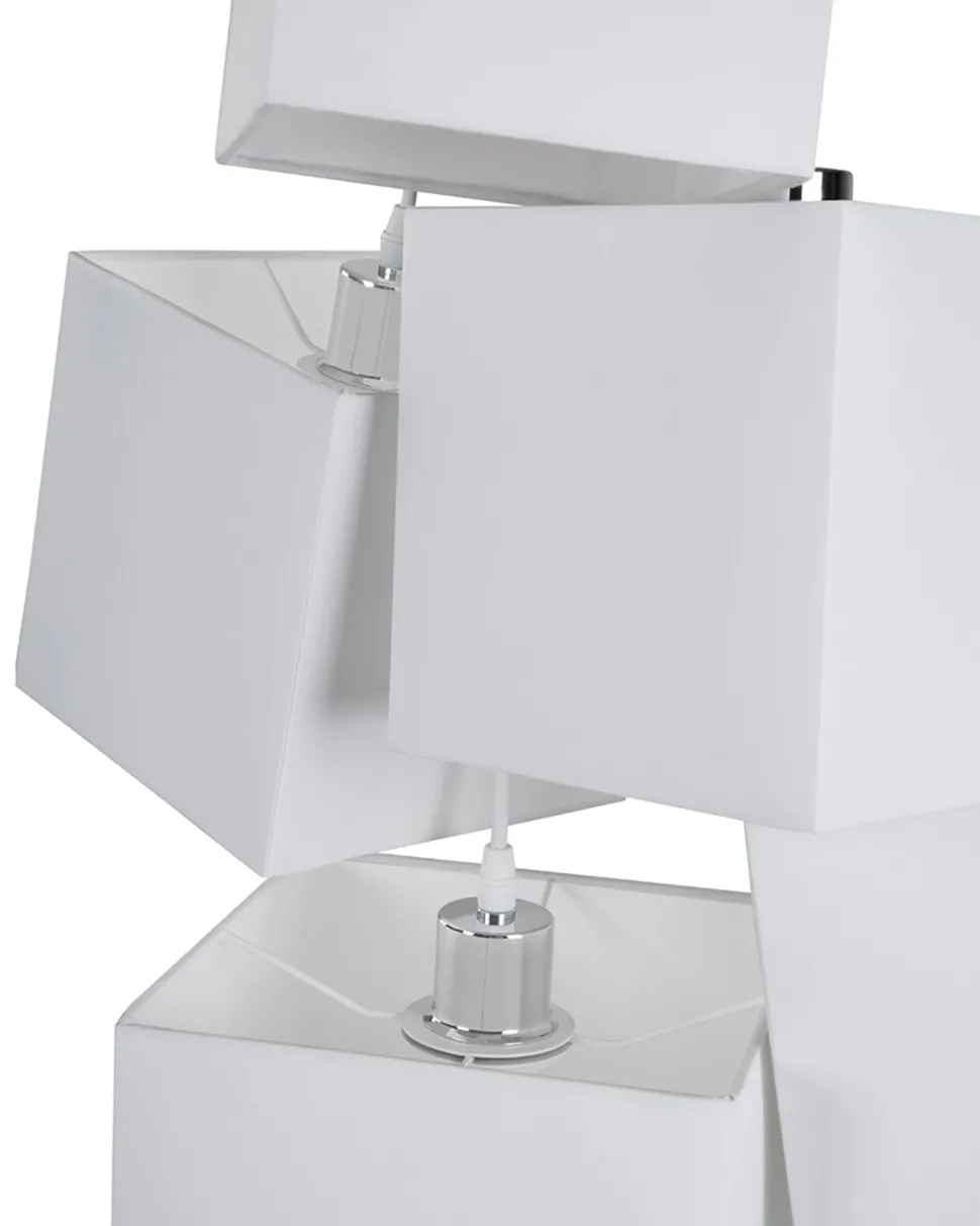 Beliani Riippuvalaisin 5 Polttimoa Kangas Valkoinen Mesta Cheap