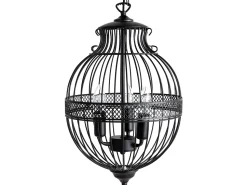 Beliani Riippuvalaisin 3 Polttimoa Rauta Musta Harmen Online